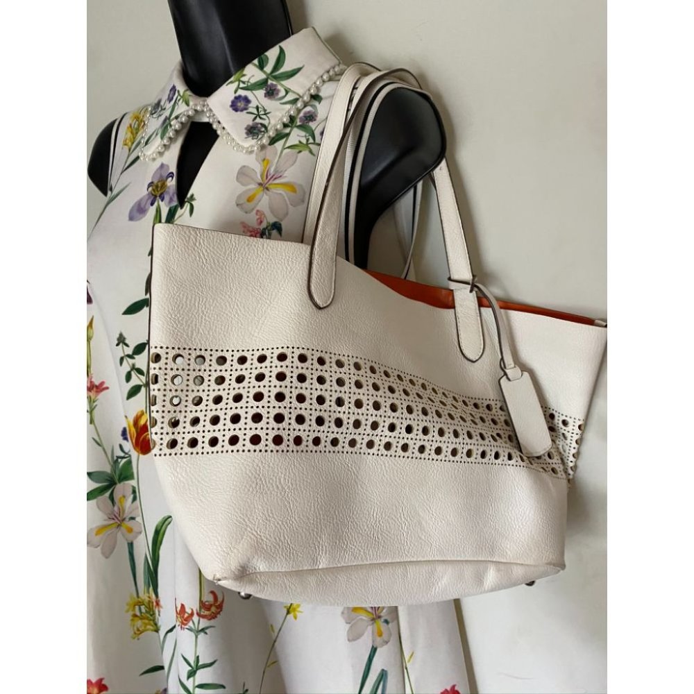 Ralph Lauren White Orange Shoulder Bag - Picture 7 of 12